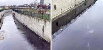 Görenler inanamadı! Dere siyah akmaya başladı