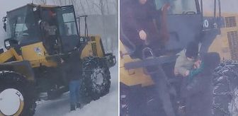 Tipi hayatı felç etti! Taburcu olan anne ve bebeğinin imdadına 'kepçe' yetişti