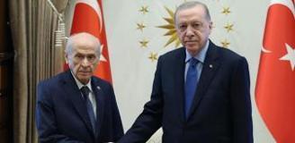 Cumhurbaşkanı Erdoğan, MHP lideri Bahçeli'yi kabul etti