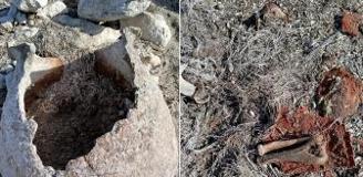 Su çekildi, küplerden insan kemikleri fışkırdı