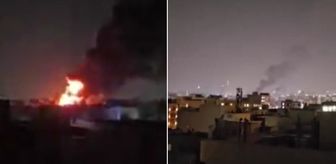 Tahran'daki askeri tesiste yangın