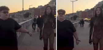 Kız arkadaşına tasma takıp gezdirdi