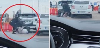 Diyarbakır'da trafikte yol verme kavgası kamerada