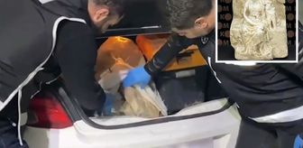Edirne'de yurt dışına kaçırılmak istenen 2 bin yıllık heykel ele geçirildi