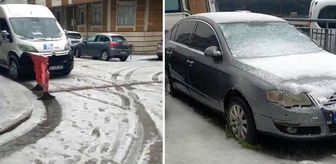 İstanbul'da dolu yağışı! Ortalık beyaza büründü