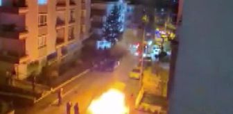 Kayınvalidesinin evinin önünde aracını yakıp, havaya ateş açtı