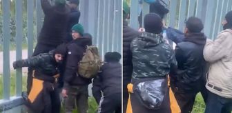 Sığınmacılardan olay video! Polonya'ya kaçak olarak böyle girdiler