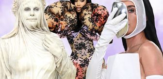 Met Gala'ya bu kostümler damga vurdu! Kimi heykel oldu, kiminin kostümü bağırsağa benzetildi