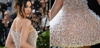 Baloncuk üfleyen elbise şaşkına çevirdi! Met Gala için 2 bin 550 saatte hazırlandı, tam 30 kilo
