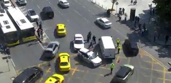 Beşiktaş'ta ticari aracın çarptığı polis ağır yaralandı