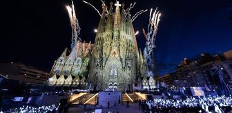 100 yıllık hayal gerçek oldu: Dünyanın en yüksek kilisesi Sagrada Familia'da dev kule tamamlandı