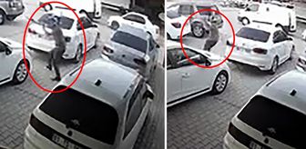 Oto galeriye silahlı saldırı kamerada; çok sayıda araca kurşun isabet etti