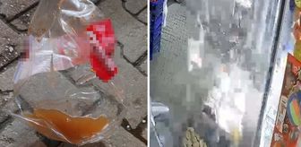 Sıcağın etkisiyle sirke dolu pet şişenin patladığı an kamerada
