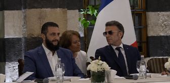 Macron'un Şam ziyareti güneş gözlükleriyle tarihe geçti