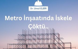 Metro inşaatında iskele çöktü..