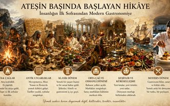 Ateşin Başında Başlayan Hikâye: İnsanlığın İlk Sofrasından Modern Gastronomiye