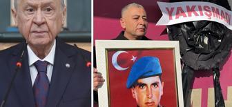 Şehit aileleri, MHP İl Başkanlığı önüne 'Yakışmadı' yazılı siyah çelenk bıraktı