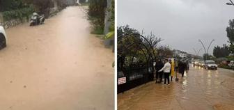 Muğla'da kuvvetli yağış hayatı felç etti