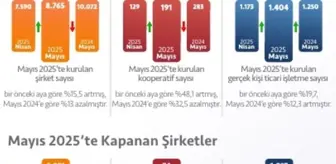 Mayıs 2025'te Şirket Kurulumu ve Kapanmaları Arttı