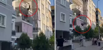 Balkona çıkıp kendini boşluğa bırakan kadın ağır yaralandı