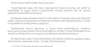 Bakan Bolat'tan Dünya Tüketici Hakları Günü mesajı