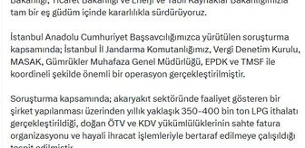 Akaryakıt sektöründe büyük operasyon: 6 şirkete el konuldu, 10 şirkete kayyım atandı
