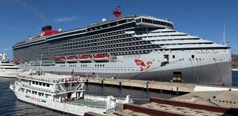Scarlet Lady Muğla Bodrum'a 2 bin 637 turist getirdi, gemi Mykonos'a gidecek