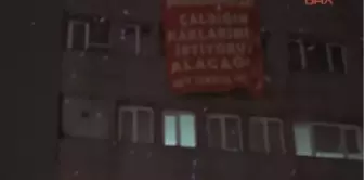 Şişli'de Çatıda Eyleme Gözaltı