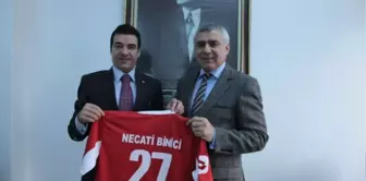 Hokey Federasyonu Başkanından Binici'ye Ziyaret