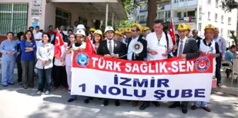 Sağlıkta Şiddete Baretli Protesto