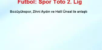 Futbol: Spor Toto 2. Lig