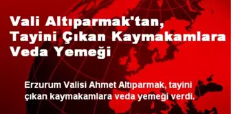 Vali Altıparmak'tan, Tayini Çıkan Kaymakamlara Veda Yemeği