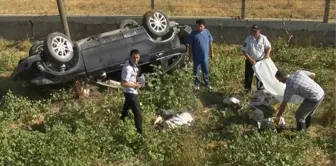 Adıyaman'da Takla Atan Otomobil Kanala Uçtu