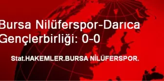 Bursa Nilüferspor-Darıca Gençlerbirliği: 0-0