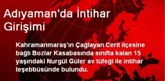 Kahramanmaraş'ta Bir Çocuk İntihar Girişiminde Bulundu