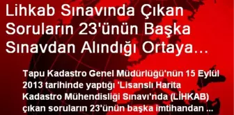 Lihkab Sınavında Çıkan Soruların 23'ünün Başka Sınavdan Alındığı Ortaya Çıktı