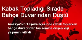 Kabak Topladığı Sırada Bahçe Duvarından Düştü