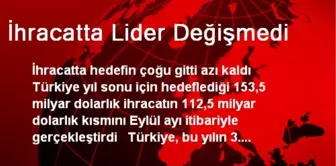 İhracatta Lider Değişmedi