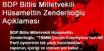 BDP Bitlis Milletvekili Hüsamettin Zenderlioğlu Açıklaması