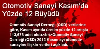 Otomotiv Sanayi Kasım'da Yüzde 12 Büyüdü