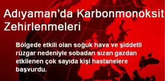 Adıyaman'da Karbonmonoksit Zehirlenmeleri