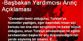 -Başbakan Yardımcısı Arınç Açıklaması