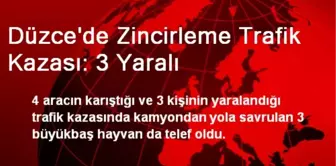 Düzce'de Zincirleme Trafik Kazası: 3 Yaralı