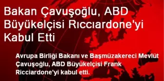 Bakan Çavuşoğlu, ABD Büyükelçisi Rıccıardone'yi Kabul Etti