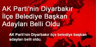 AK Parti'nin Diyarbakır İlçe Adayları Belli Oldu