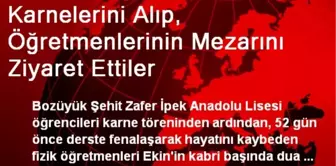 Karnelerini Alıp, Öğretmenlerinin Mezarını Ziyaret Ettiler