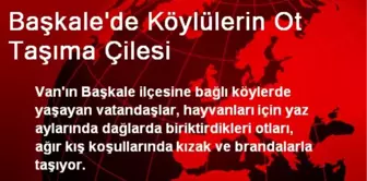 Başkale'de Köylülerin Ot Taşıma Çilesi