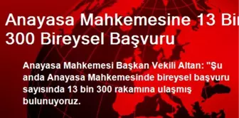 Anayasa Mahkemesine 13 Bin 300 Bireysel Başvuru