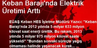 Keban Barajı'nda Elektrik Üretimi Arttı