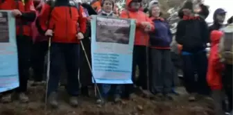 Manisa Turgutlu Çaldağı'nda 'Vahşi Madenciliğe Hayır Eylemi